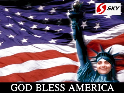 Bh ehnej Americe - Rado jako socha svobody :o).